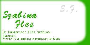 szabina fles business card